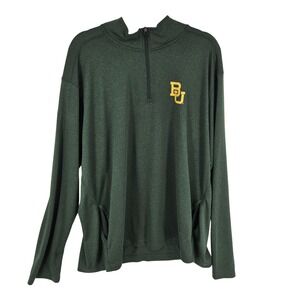 Baylor Bears Shirt Mens 3XL Green Quarter Zip‎ Pullover NCAA Football